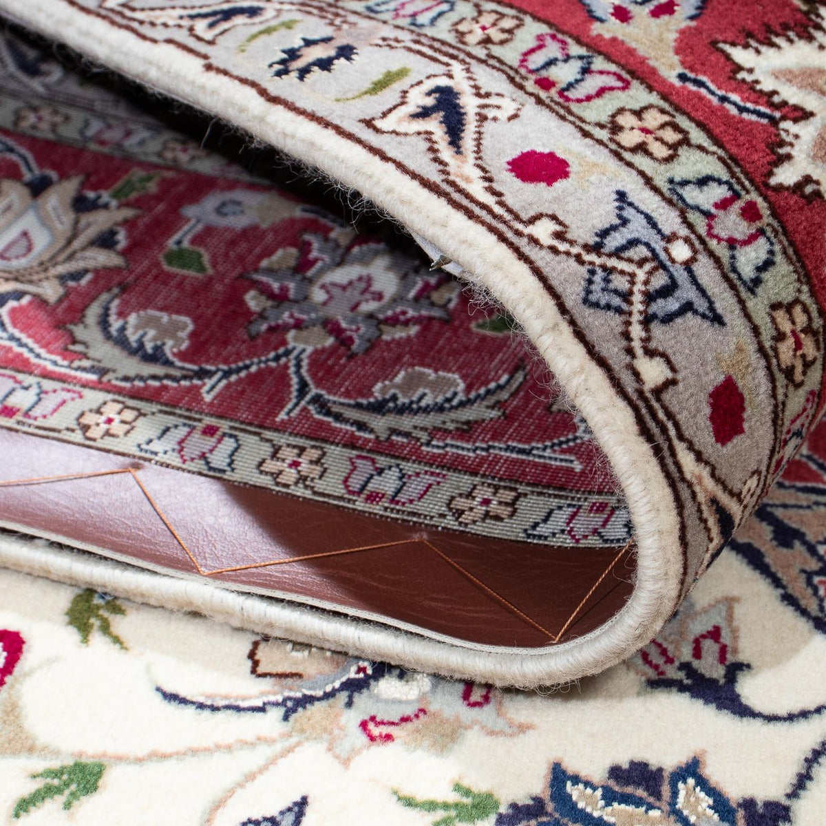 Dywan perski - Tabriz - Królewski - 202 x 156 cm - beżowy