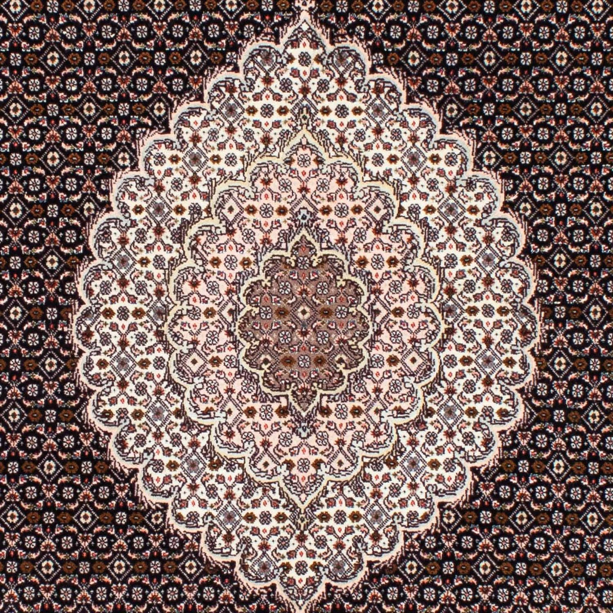 Dywan perski - Tabriz - Królewski - 208 x 150 cm - jasnobrązowy