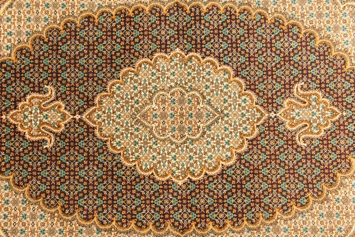 Dywan perski - Tabriz - Królewski - 155 x 102 cm - ciemnoniebieski