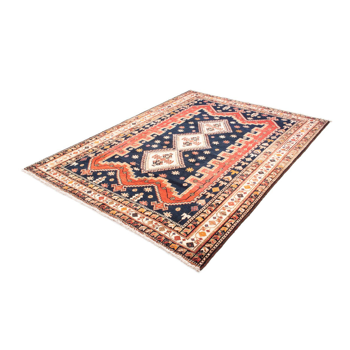 Perski dywan - Nomadyczny - 207 x 158 cm - ciemnoniebieski