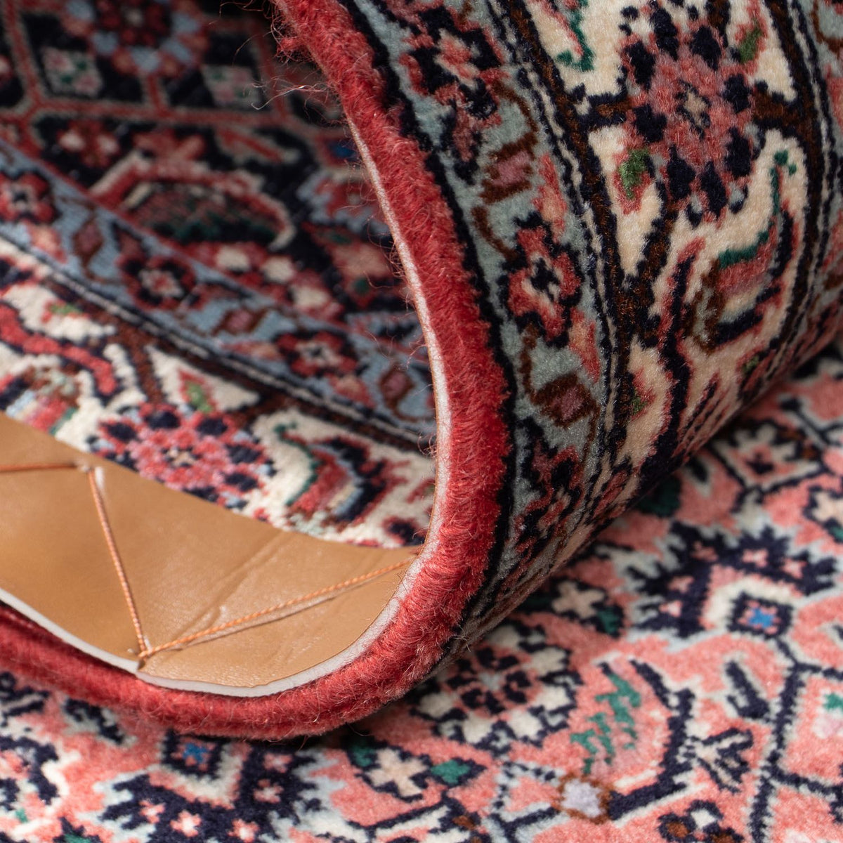 Biegacz Dywan perski - Bijar - 202 x 75 cm - ciemnoniebieski