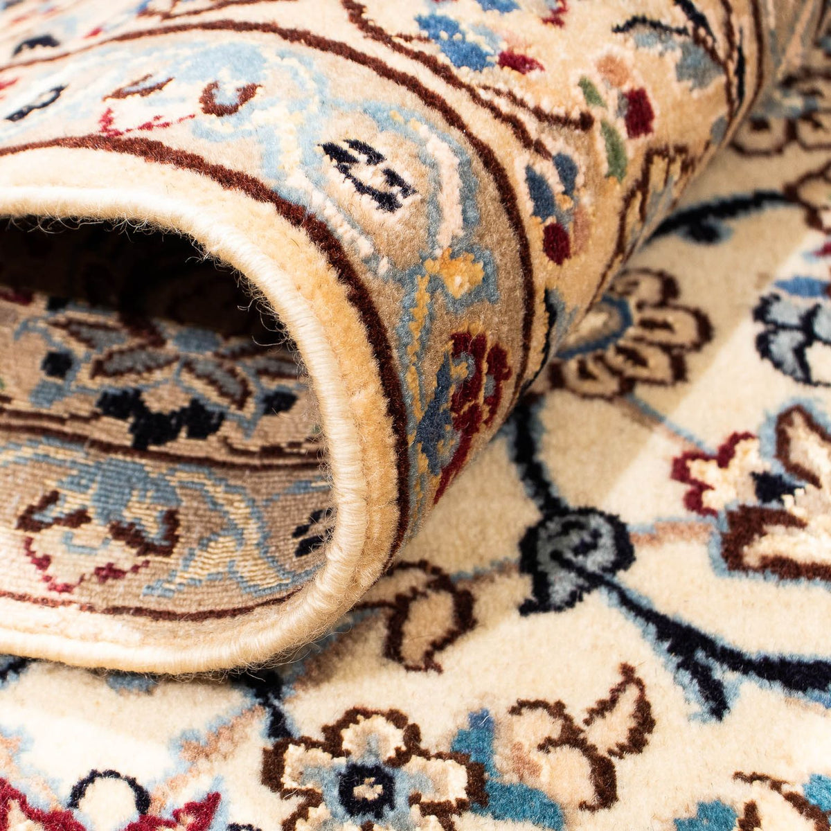 Dywan perski - Nain - Premium - 186 x 132 cm - beżowy