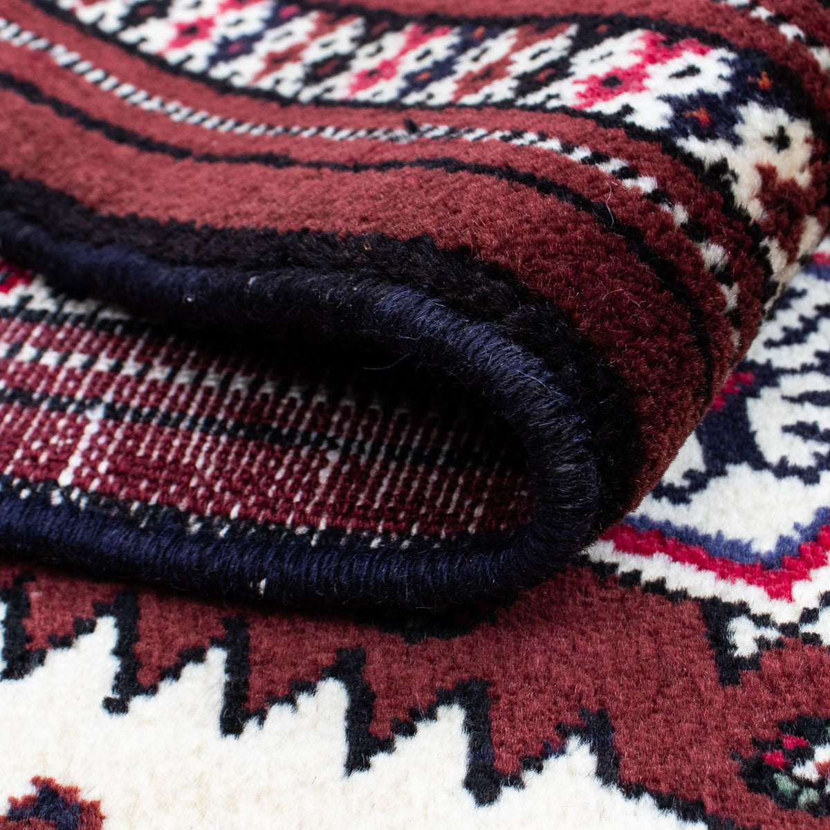 Dywan turkmeński - 135 x 90 cm - ciemna czerwień