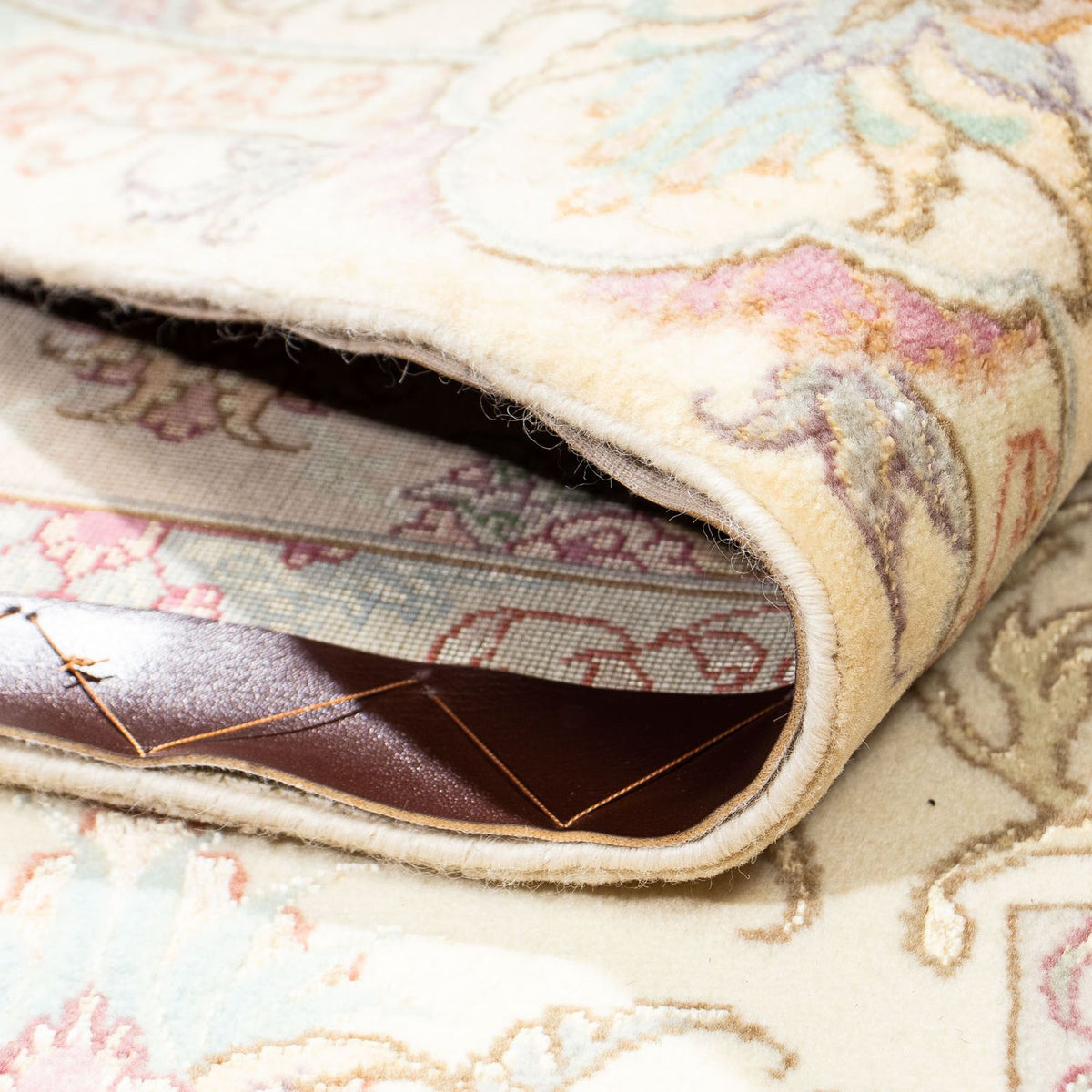 Dywan perski - Tabriz - Królewski - 203 x 151 cm - beżowy