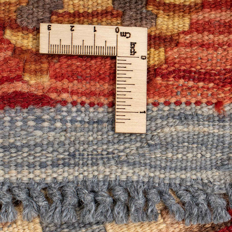 Biegacz Dywan Kelim - Splash - 298 x 77 cm - czerwony