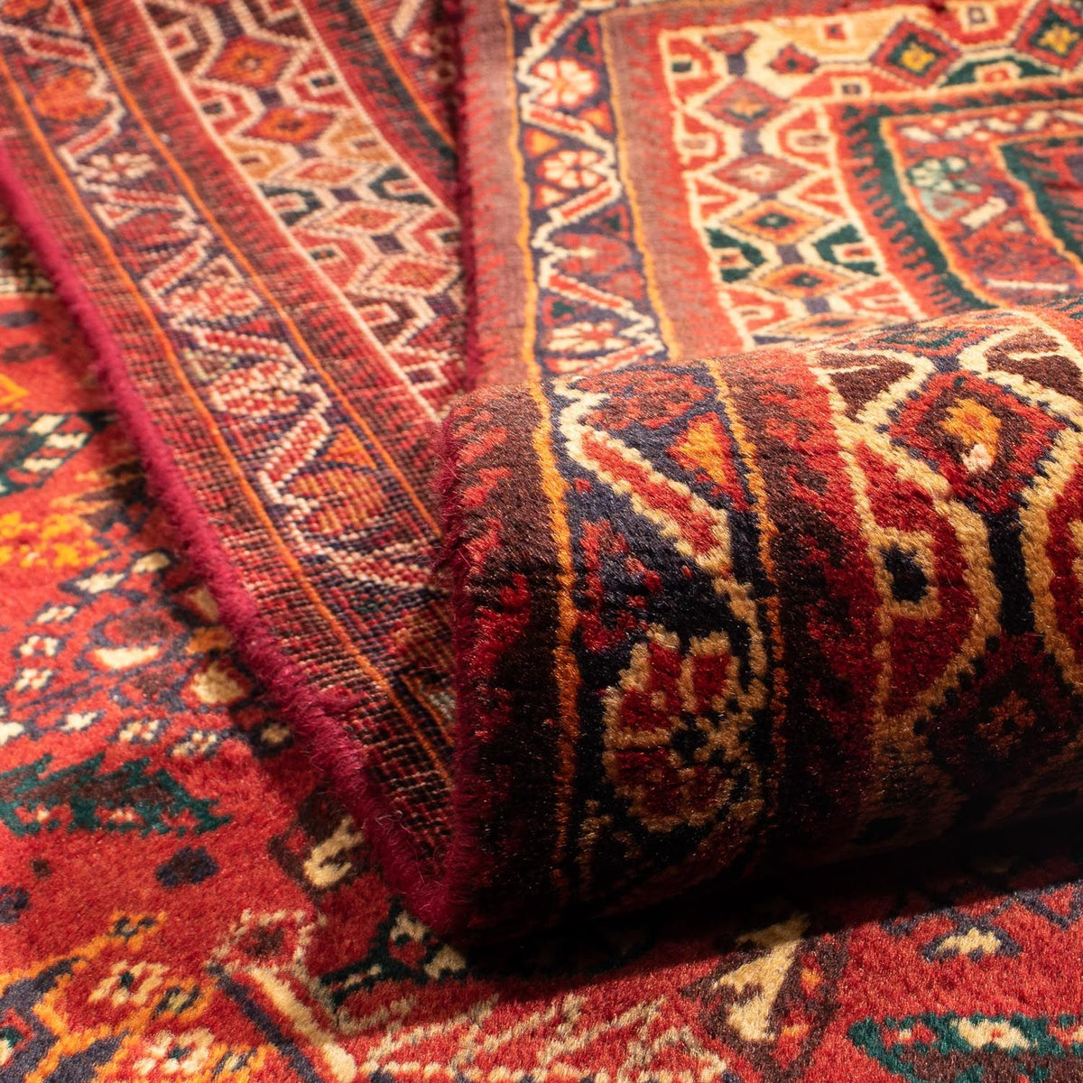 Perski dywan - Nomadyczny - 294 x 190 cm - ciemna czerwień