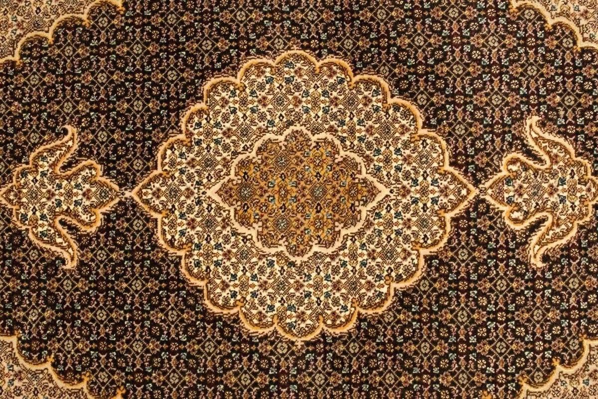 Dywan perski - Tabriz - Królewski - 146 x 106 cm - ciemnoniebieski