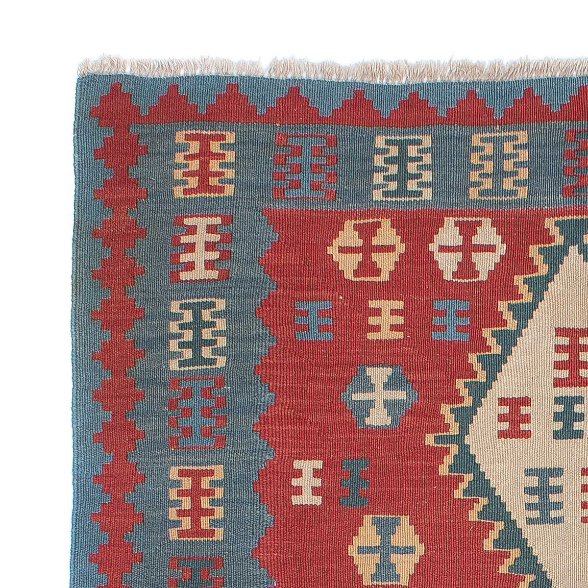 Dywan Kelim - Orientalny - 168 x 113 cm - ciemna czerwień