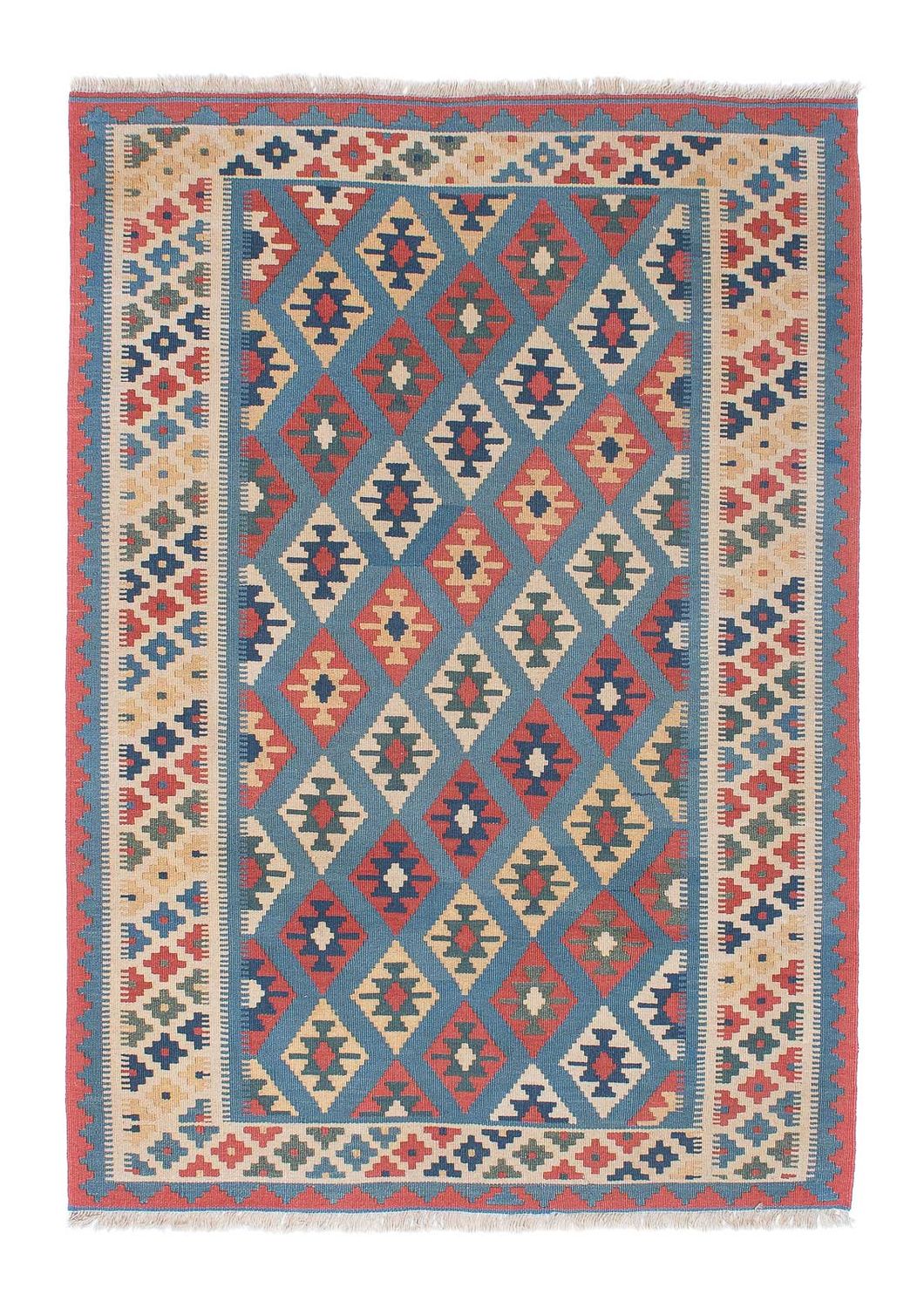 Dywan Kelim - Orientalny - 174 x 123 cm - niebieski