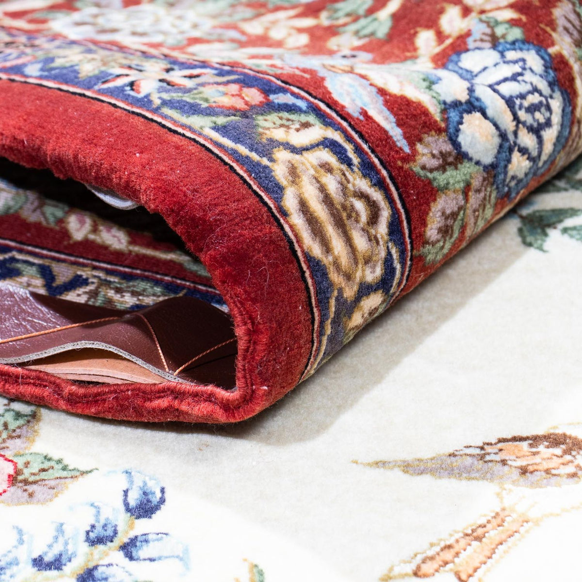 Dywan perski - Ghom - 202 x 135 cm - beżowy