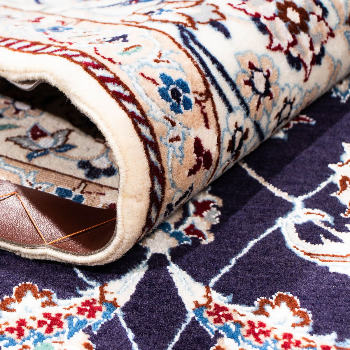 Dywan perski - Nain - Premium - 227 x 139 cm - ciemnoniebieski