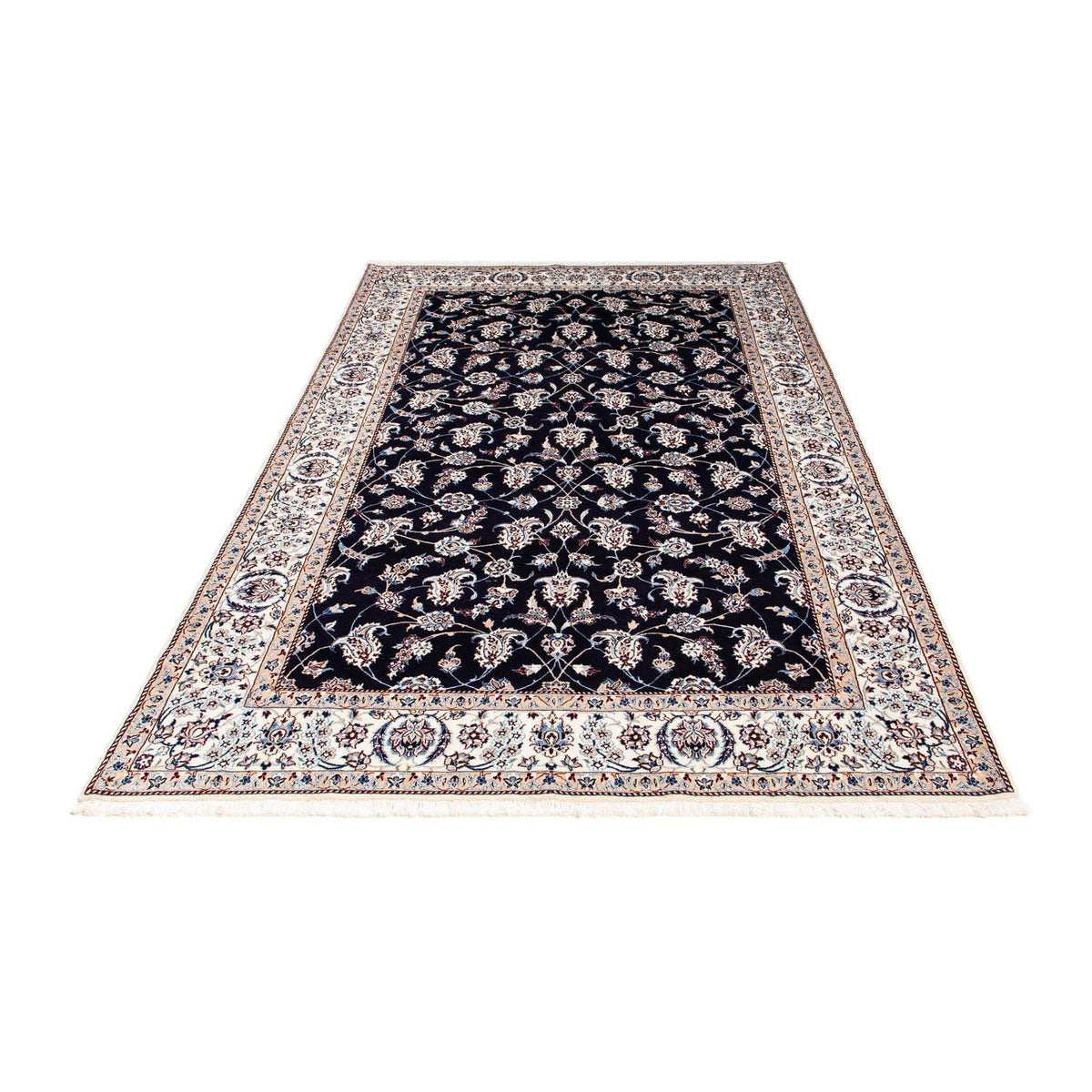 Dywan perski - Nain - Premium - 227 x 139 cm - ciemnoniebieski