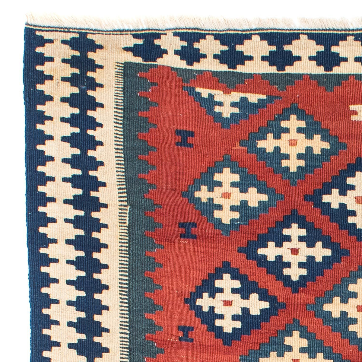 Dywan Kelim - Orientalny - 150 x 106 cm - ciemna czerwień