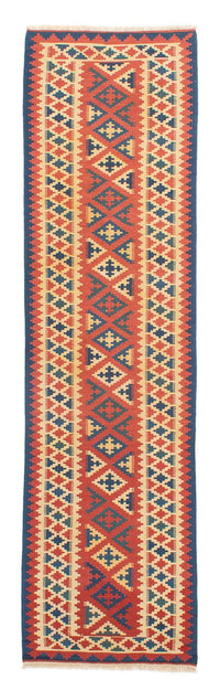 Biegacz Dywan Kelim - Orientalny - 300 x 84 cm - wielokolorowy