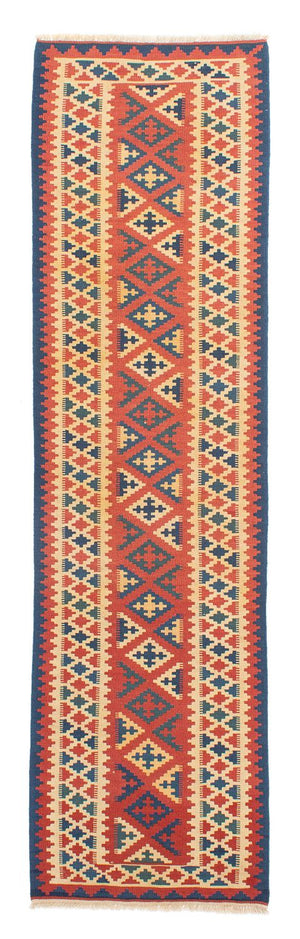 Biegacz Dywan Kelim - Orientalny - 300 x 84 cm - wielokolorowy