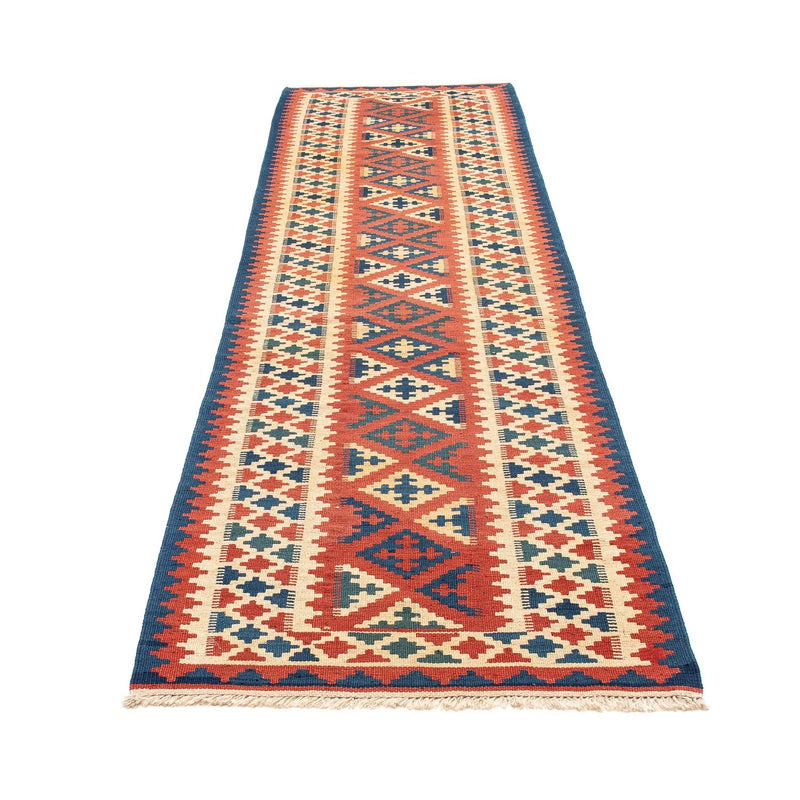 Biegacz Dywan Kelim - Orientalny - 300 x 84 cm - wielokolorowy