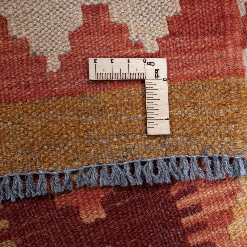 Biegacz Dywan Kelim - Splash - 309 x 93 cm - jasna czerwień