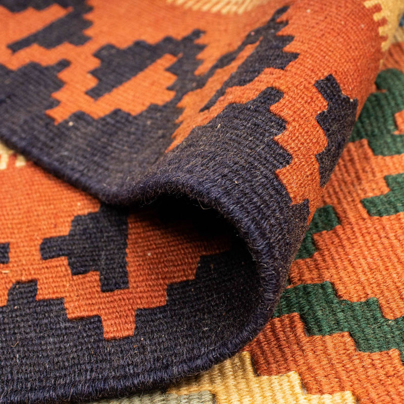 Dywan Kelim - Orientalny - 208 x 157 cm - rdza