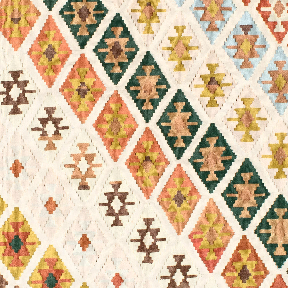 Dywan Kelim - Orientalny - 203 x 155 cm - beżowy