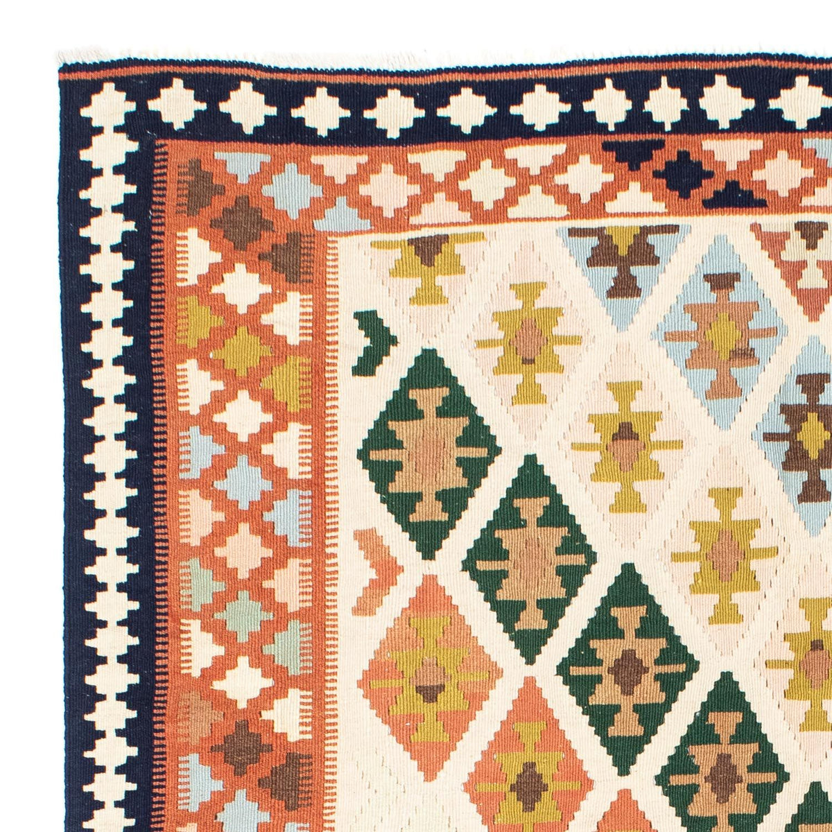 Dywan Kelim - Orientalny - 203 x 155 cm - beżowy