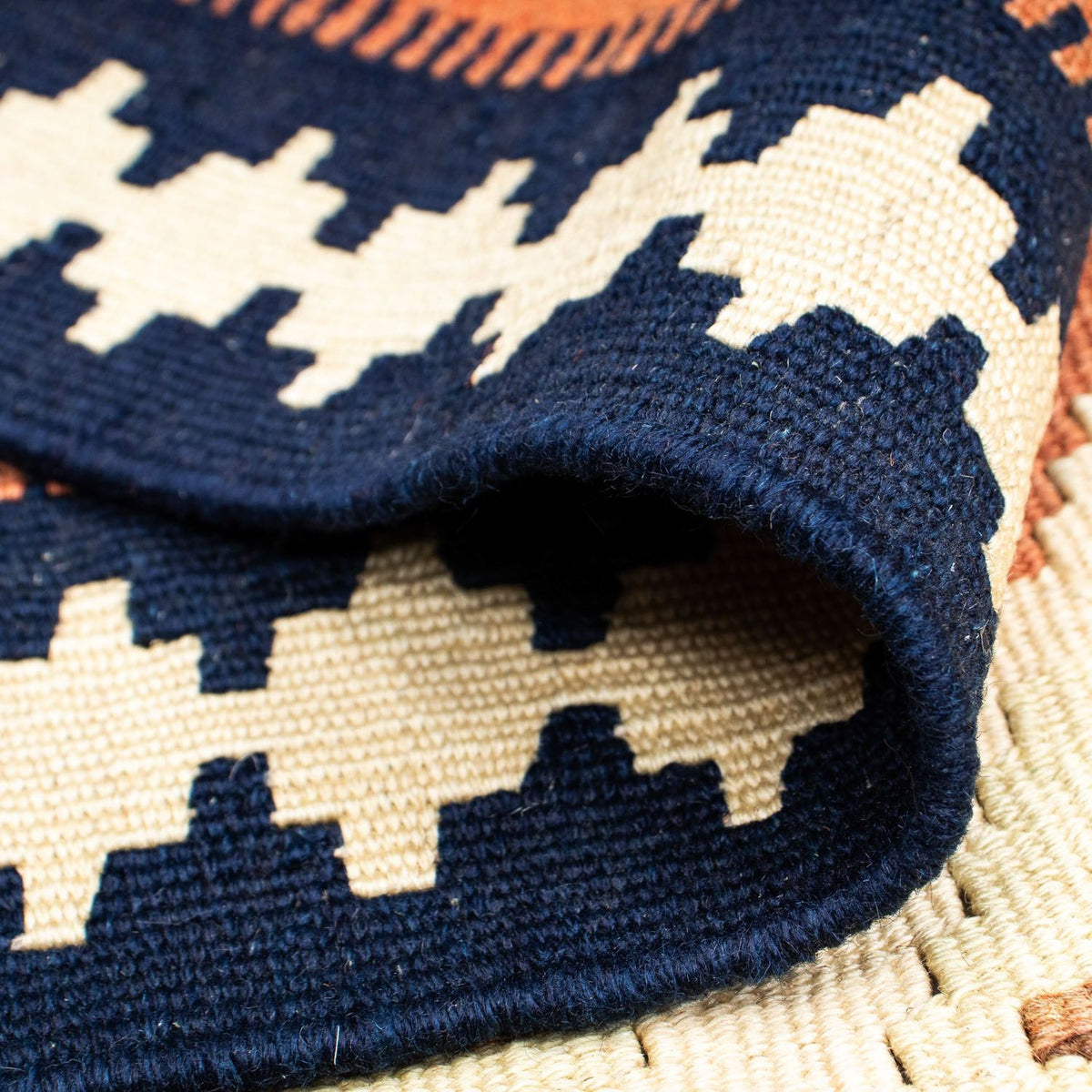 Dywan Kelim - Orientalny - 203 x 155 cm - beżowy