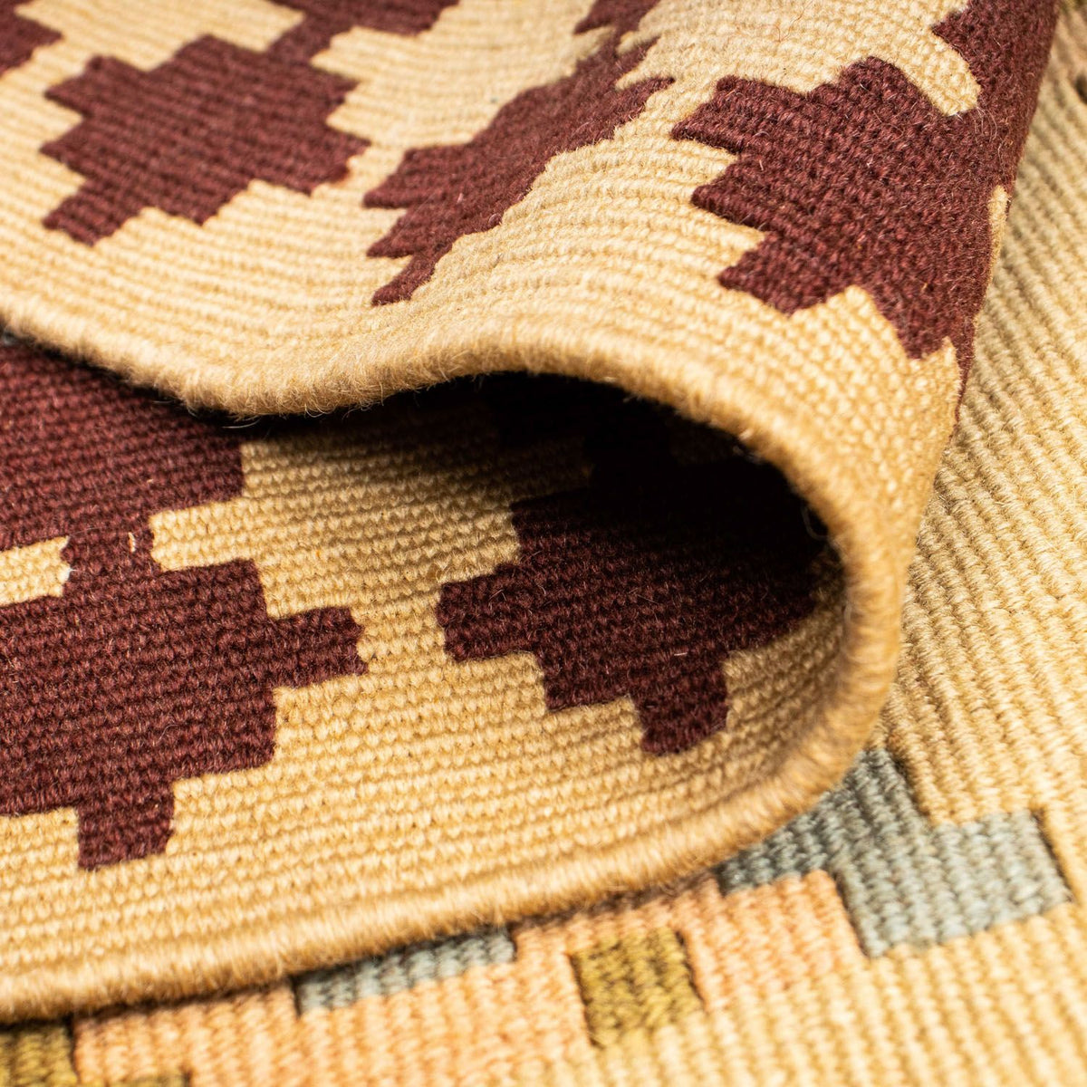 Dywan Kelim - Orientalny - 216 x 150 cm - jasny beż