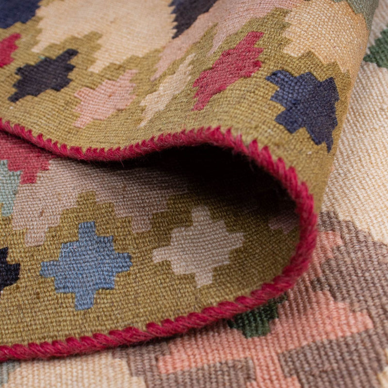 Dywan Kelim - Orientalny - 216 x 127 cm - beżowy