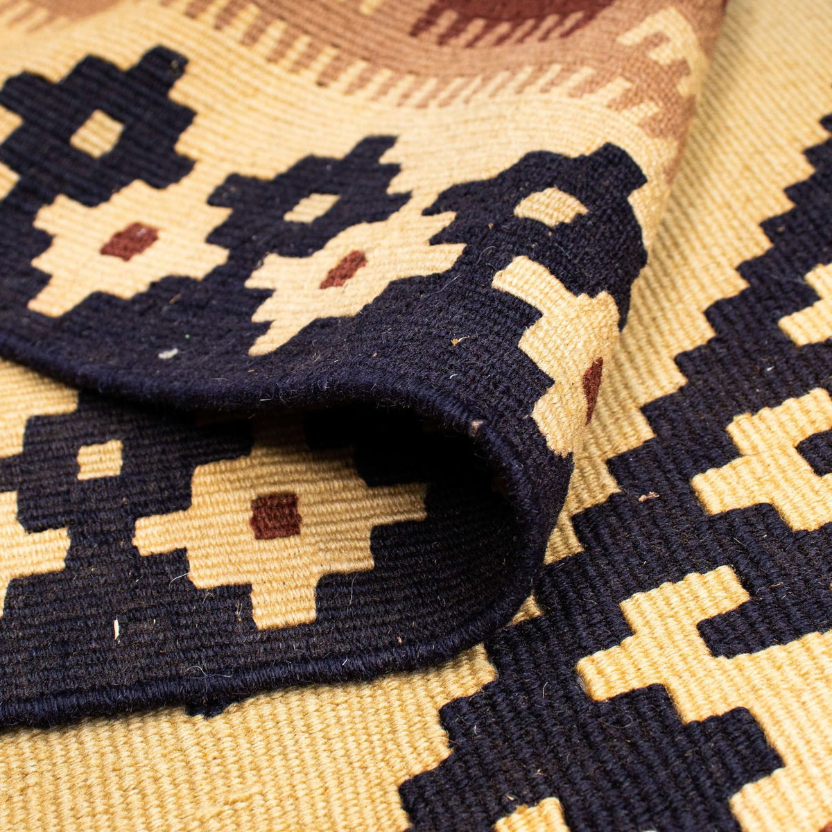 Dywan Kelim - Orientalny - 214 x 140 cm - beżowy