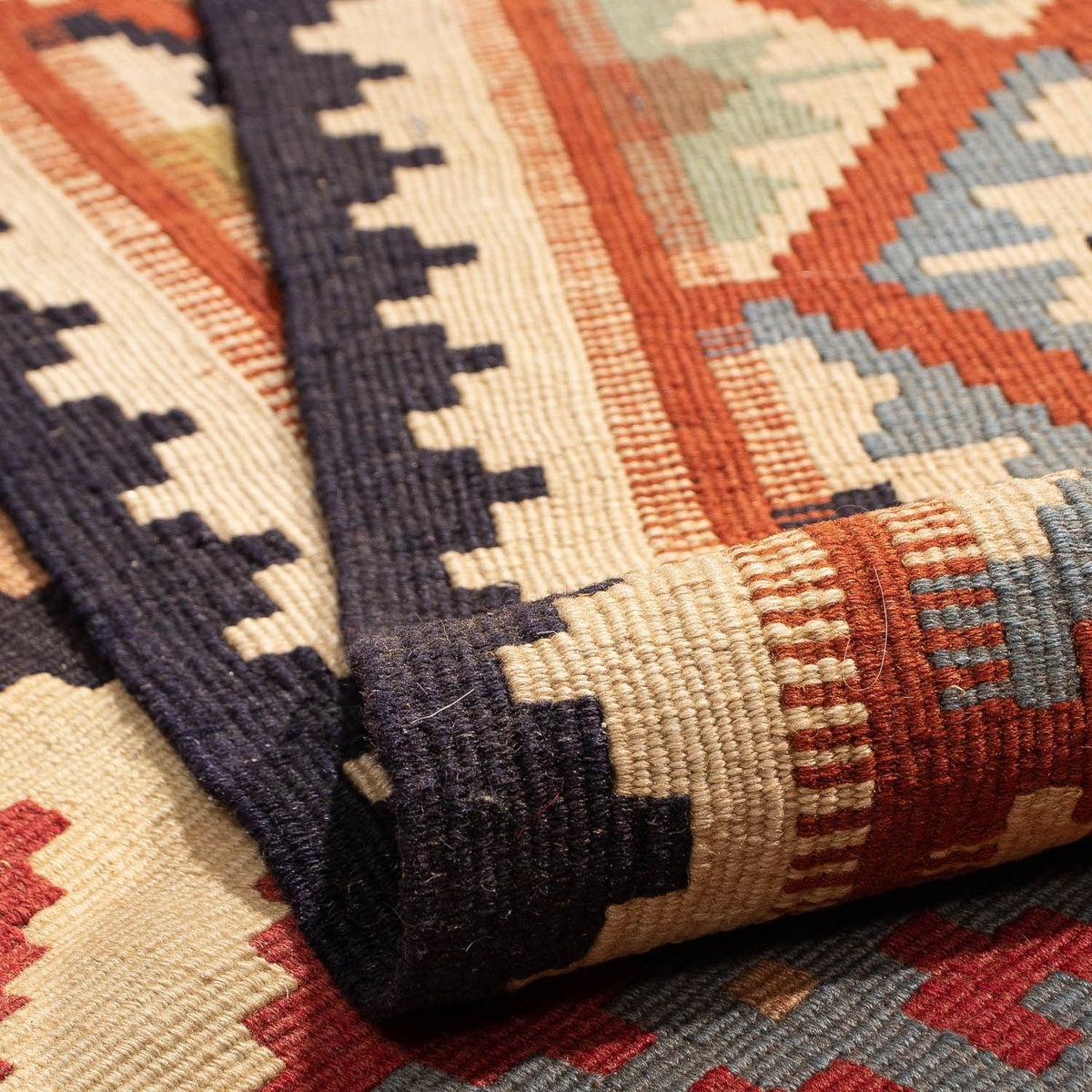 Dywan Kelim - Orientalny - 188 x 124 cm - brązowy