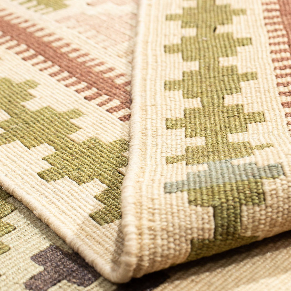 Dywan Kelim - Orientalny - 198 x 135 cm - jasnobrązowy