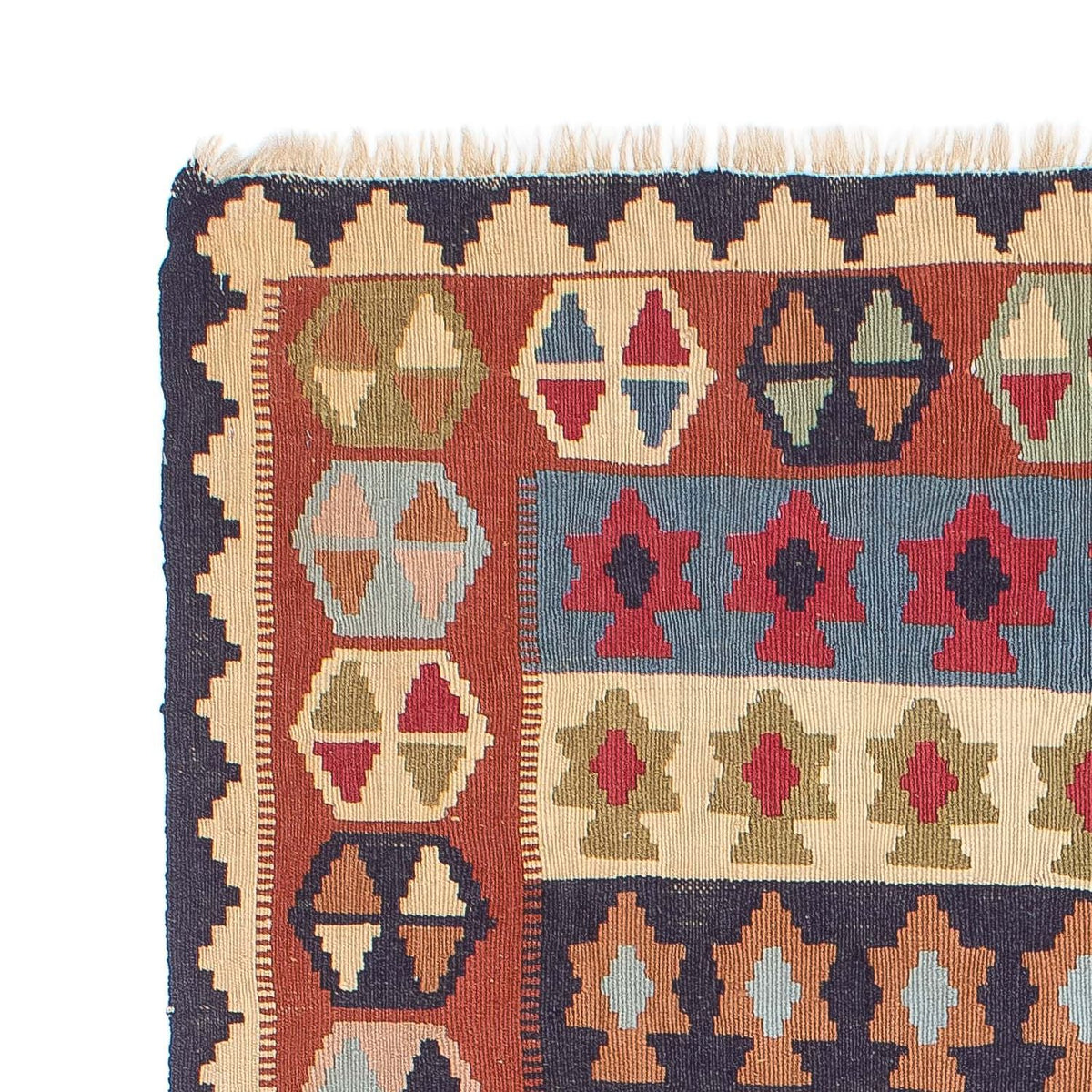 Dywan Kelim - Orientalny - 194 x 114 cm - wielokolorowy