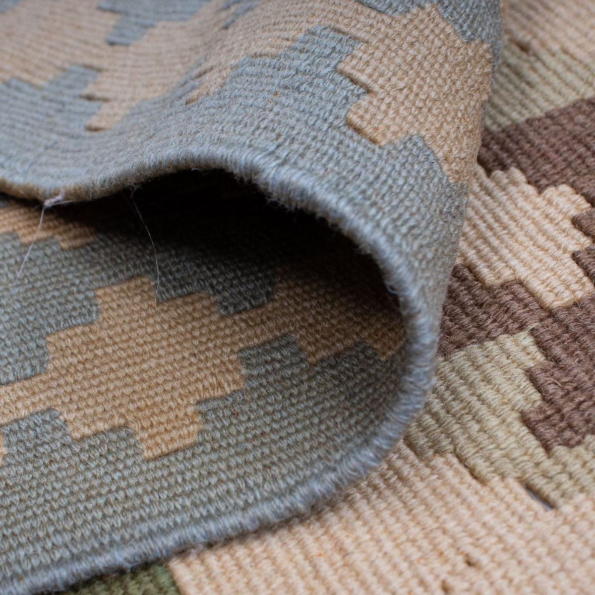 Dywan Kelim - Orientalny - 187 x 152 cm - jasnobrązowy