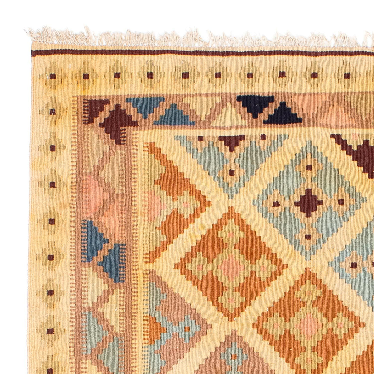 Dywan Kelim - Orientalny - 190 x 142 cm - jasnobrązowy