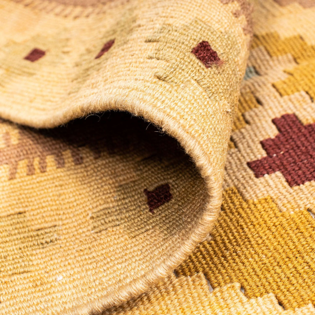 Dywan Kelim - Orientalny - 190 x 142 cm - jasnobrązowy