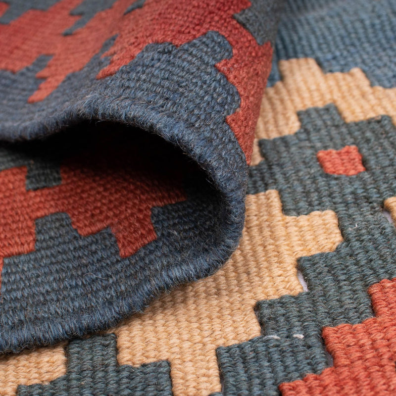 Dywan Kelim - Orientalny - 167 x 114 cm - niebieski