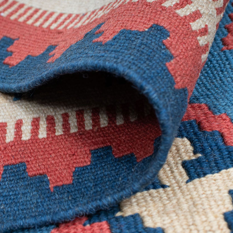 Dywan Kelim - Orientalny - 168 x 114 cm - niebieski