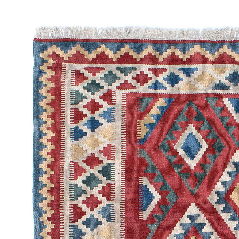 Dywan Kelim - Orientalny - 186 x 125 cm - ciemna czerwień