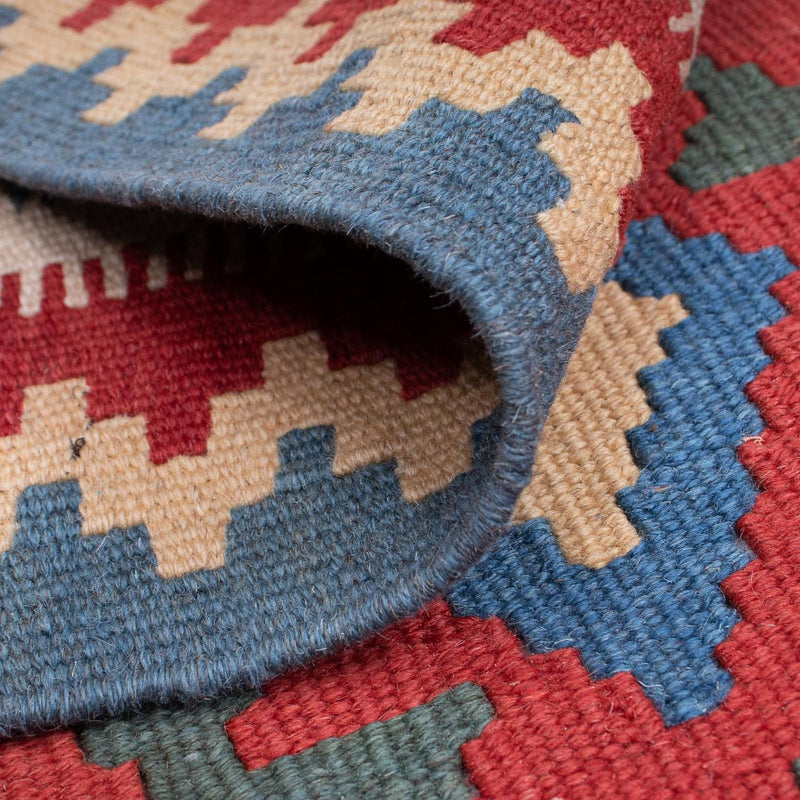 Dywan Kelim - Orientalny - 186 x 125 cm - ciemna czerwień