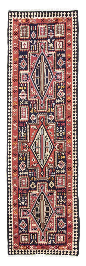 Biegacz Dywan Kelim - Orientalny - 382 x 102 cm - wielokolorowy