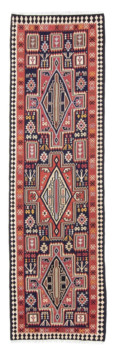 Biegacz Dywan Kelim - Orientalny - 382 x 102 cm - wielokolorowy