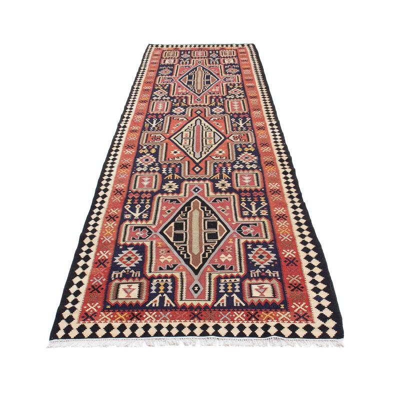 Biegacz Dywan Kelim - Orientalny - 382 x 102 cm - wielokolorowy