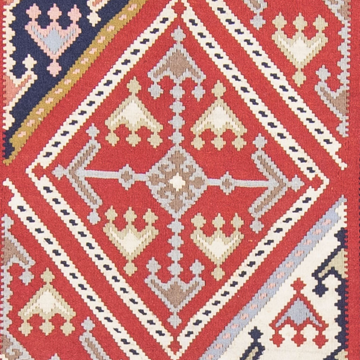 Biegacz Dywan Kelim - Orientalny - 384 x 100 cm - wielokolorowy