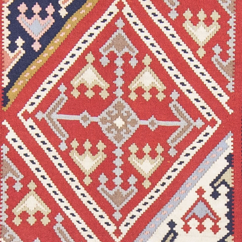 Biegacz Dywan Kelim - Orientalny - 384 x 100 cm - wielokolorowy