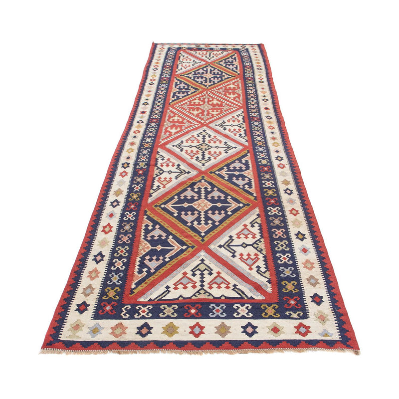 Biegacz Dywan Kelim - Orientalny - 384 x 100 cm - wielokolorowy