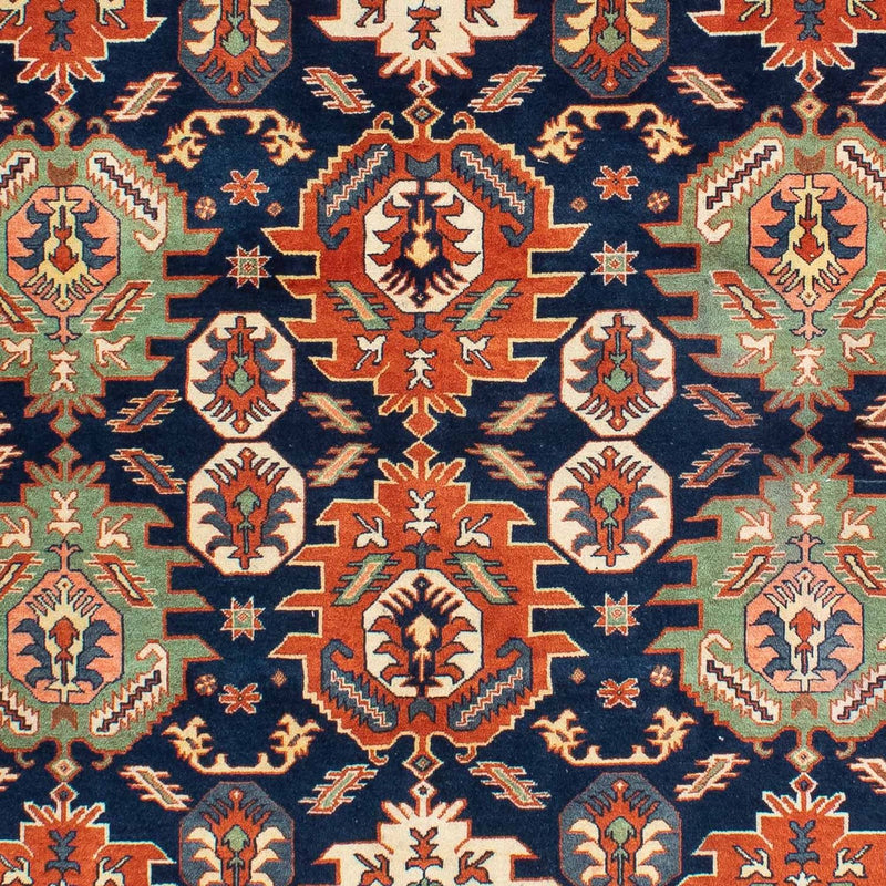 Dywan Gabbeh - Kashkuli perski kwadratowy  - 205 x 200 cm - ciemnoniebieski