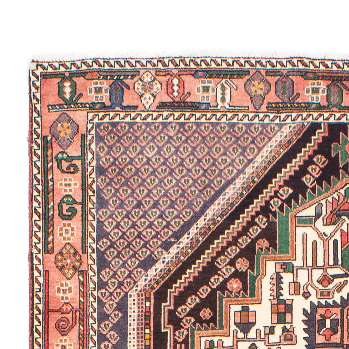 Perski dywan - Nomadyczny - 199 x 133 cm - jasna czerwień