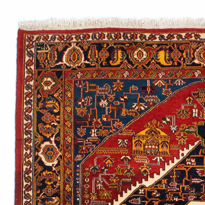 Dywan Gabbeh - Kashkuli perski - 200 x 180 cm - ciemna czerwień