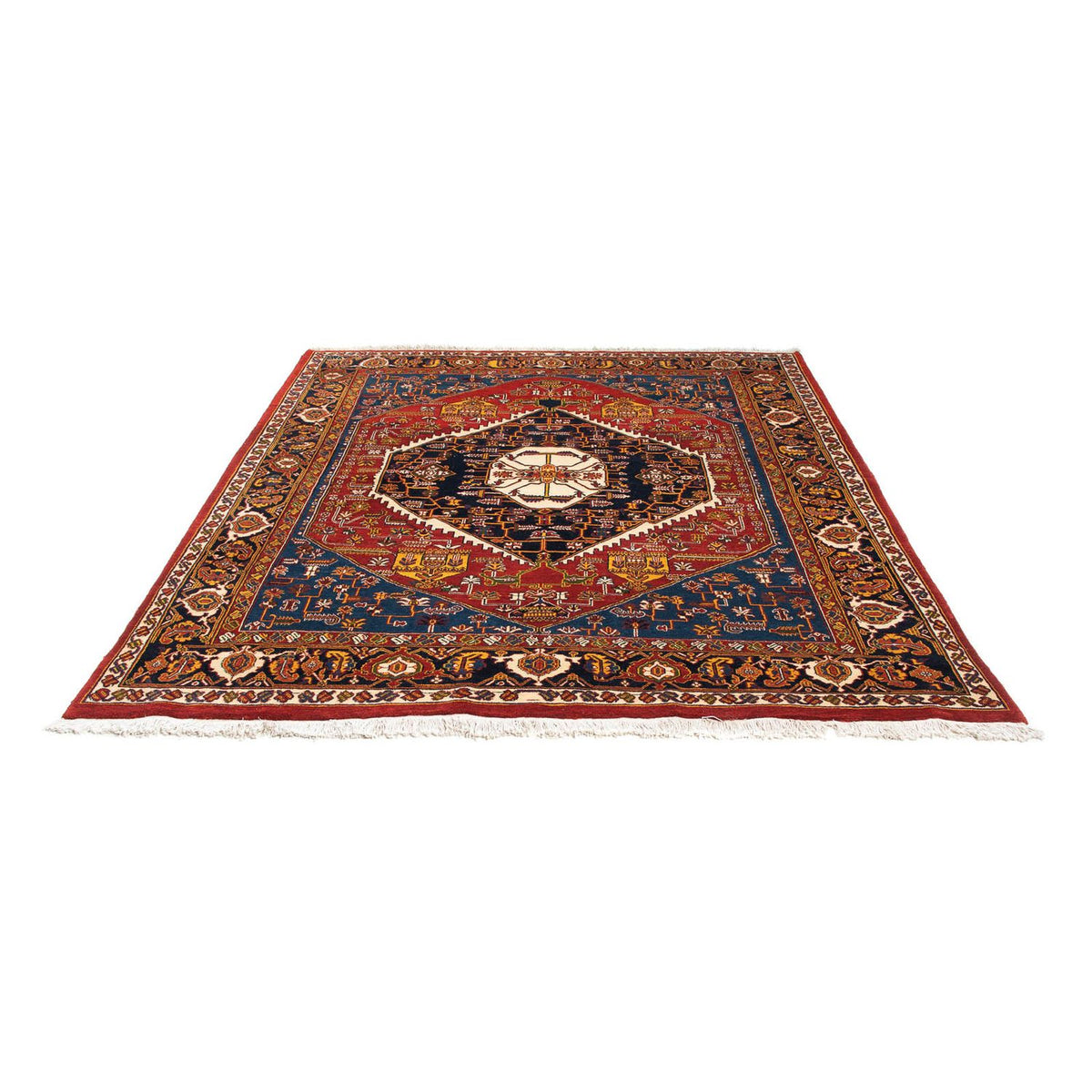 Dywan Gabbeh - Kashkuli perski - 200 x 180 cm - ciemna czerwień