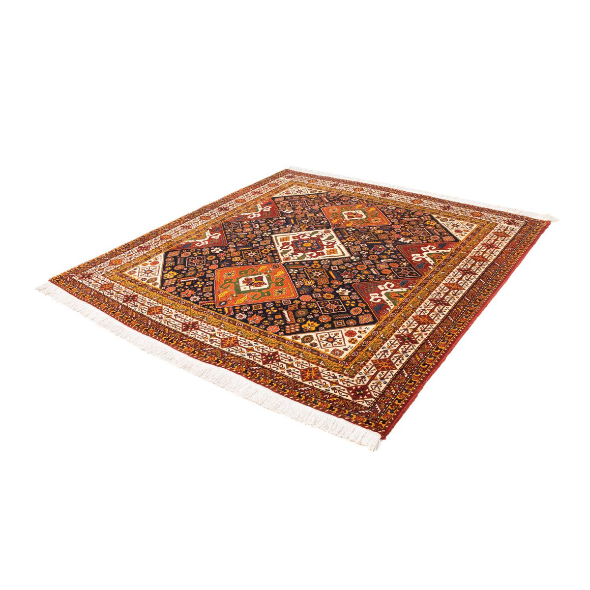 Perski dywan - Nomadyczny kwadratowy  - 208 x 201 cm - ciemnoniebieski