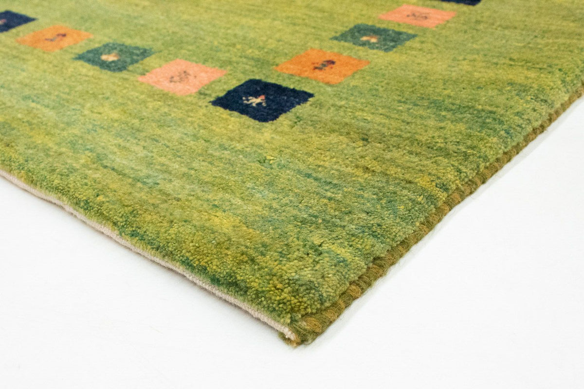 Dywan Gabbeh - Loribaft Perski - 154 x 107 cm - zielona